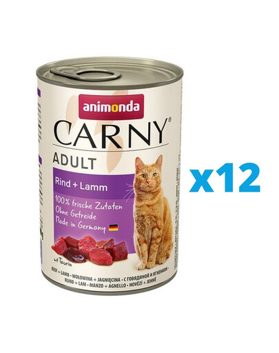 ANIMONDA Carny Adult hovädzie a jahňacie 12 x 400 g