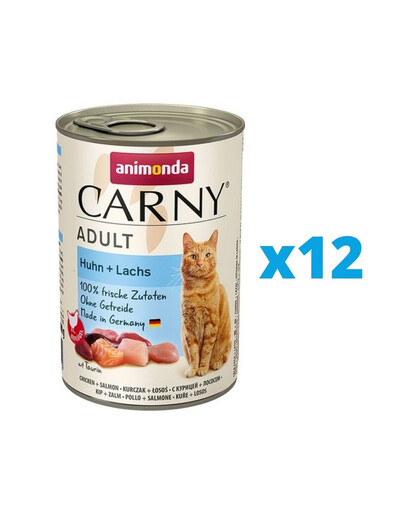 ANIMONDA Carny Adult kuracie, losos 12 x 400 g