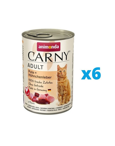 ANIMONDA Karma Carny Adult morčacie a kuracia pečeň 6 x 400 g