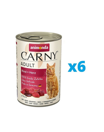 ANIMONDA Carny hovädzie a srdcia 6 x 400 g
