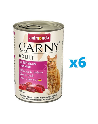 ANIMONDA Carny Mäsový kokteil 6 x 400 g