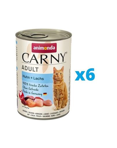 ANIMONDA Carny Adult kuracie s lososom 6 x 400 g