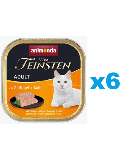 ANIMONDA Vom Feinsten Classic hydina s teľacinou 6 x 100 g