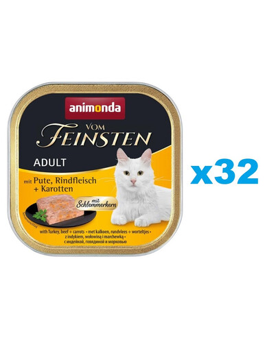 ANIMONDA Vom Feinsten Pate Morčacie, hovädzie s mrkvou 32 x 100g