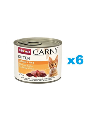 ANIMONDA Carny Kitten Poultry&Beef  6 x 200g