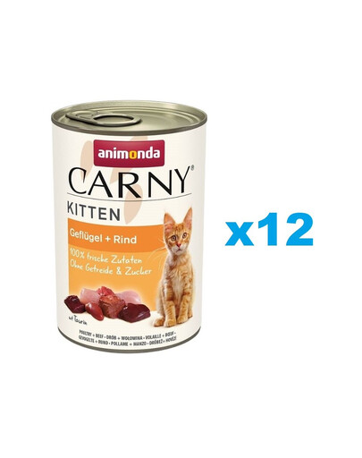 ANIMONDA Carny Kitten Poultry&Beef 12 x 400g