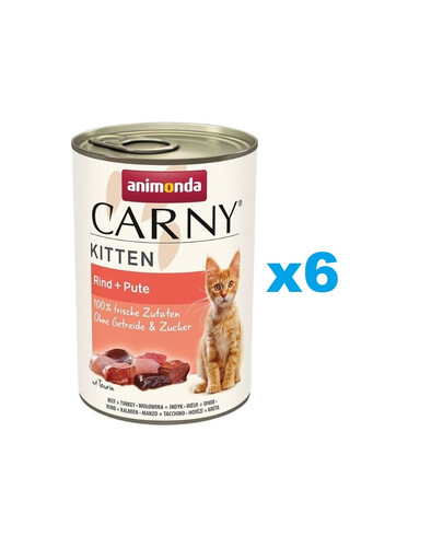 ANIMONDA Carny Kitten Beef&Turkey 6 x 400g