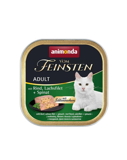 ANIMONDA Vom Feinsten Pate hovädzie, Losos so špenátom 100g