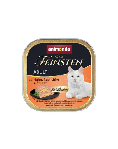 ANIMONDA Vom Feinsten Pate Kuracie, Losos so špenátom 100g