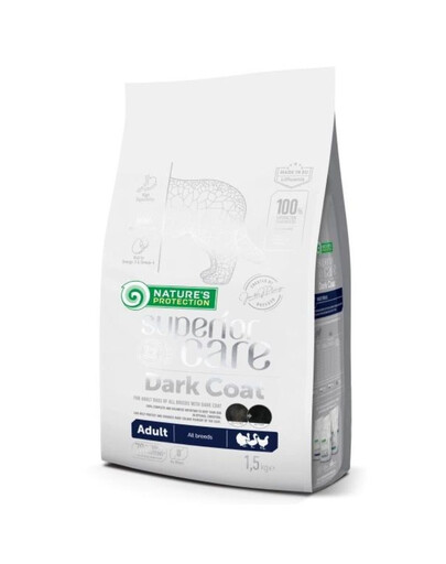 NATURES PROTECTION SUPERIOR CARE Dark Dogs Grain Free Poultry Adult All Breeds 1,5 kg