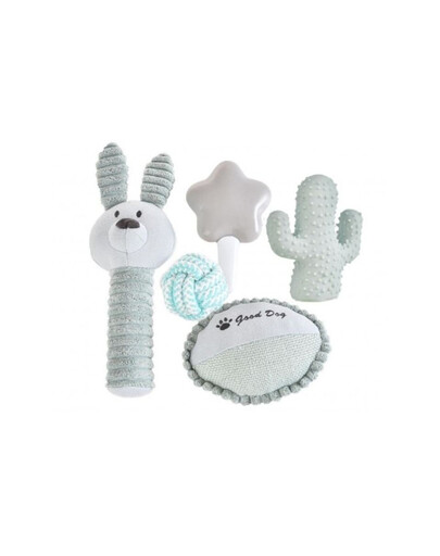 BARRY KING Darčeková súprava pre psov 5v1 šedá/modrá