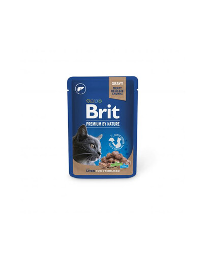 BRIT PREMIUM Pouch Liver Sterilized 24x100g s pečeňou pre sterilizované mačky