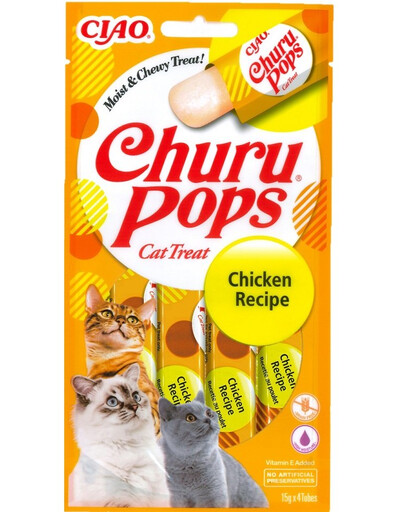 INABA Churu Pops Chicken 4x15g s kuracím mäsom pre mačku