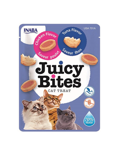 INABA Juicy Bites tuniak a kuracie 33,9 g (3x11,3 g)