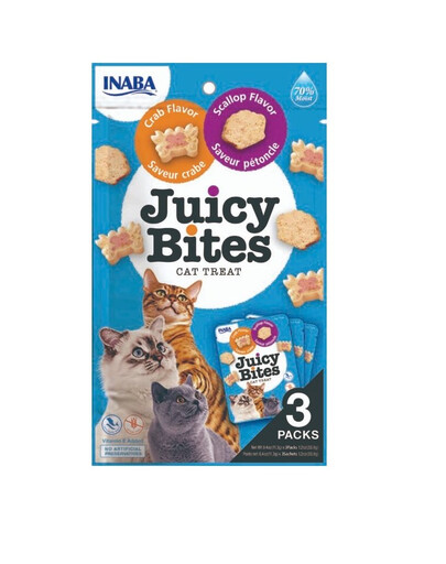 INABA Juicy Bites hrebenatka s krabom 33,9 g (3x11,3 g)