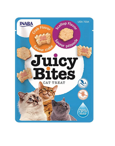 INABA Juicy Bites hrebenatka s krabom 33,9 g (3x11,3 g)