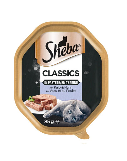 SHEBA Paté Teľacie a kuracie 85g x 22