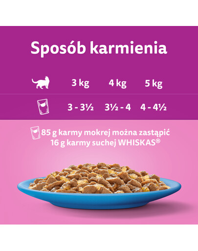 WHISKAS kapsičky pre mačky v želé s lososom, tuniakom 52x85g