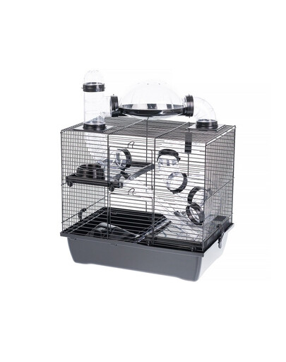 INTERZOO Rocky + Terasa Klietka pre škrečka 42 cm čierna