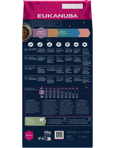 EUKANUBA Grain Free S/M Puppy Jahňacie mäso 12 kg pre malé a stredné plemená
