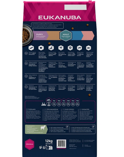 EUKANUBA Grain Free S/M Adult Jahňacie mäso 12 kg pre dospelých malých a stredne veľkých psov