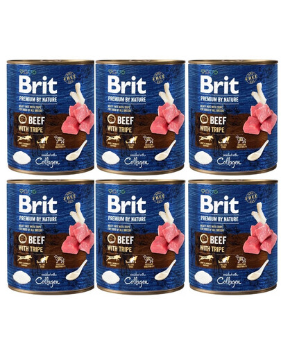 BRIT Premium by Nature Beef & Tripe 6x800 g