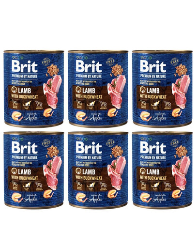 BRIT Premium by Nature Lamb & Buckwheat 6x800 g