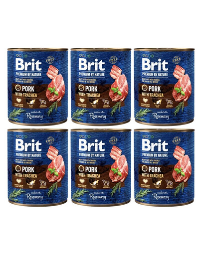 BRIT Premium by Nature Pork & Trachea 6x800 g