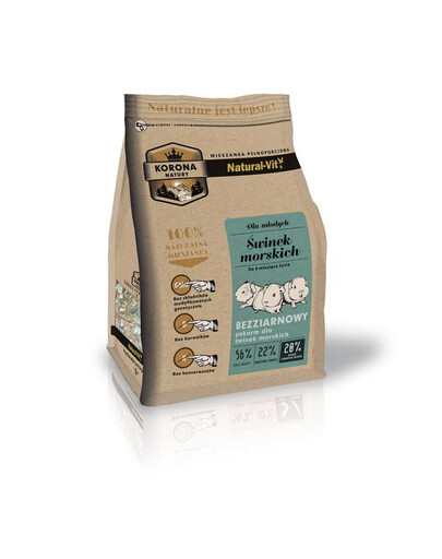 NATURAL-VIT Korona Natury Krmivo pre mladé morčatá 750 g