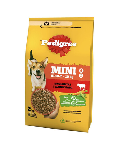 PEDIGREE Adult Mini 2 kg s hovädzím mäsom a zeleninou pre psov malých plemien