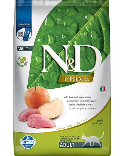N&D Grain Free CAT Adult Boar & Apple 5 kg