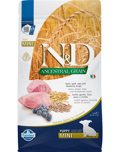 N & D LG Dog Puppy Mini Lamb & Blueberry 2,5 kg