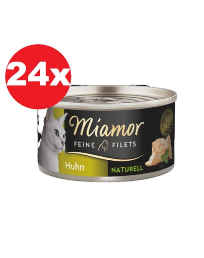 MIAMOR Feine Filets Naturell Chicken 24×80g Kuracie mäso vo vlastnej šťave