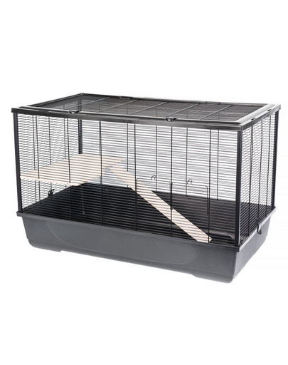 INTERZOO HARRY+WOOD ECO Klietka pre hlodavce 100 cm čierna