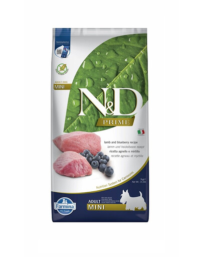 Farmina N&D dog LG adult mini lamb & blueberry 7 kg
