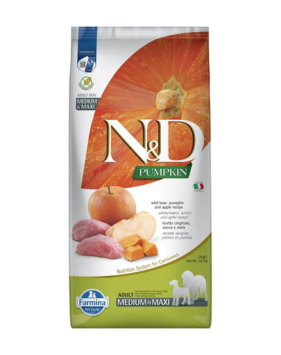 N&D GF Pumpkin Boar & Apple Adult Medium & Maxi 12 kg
