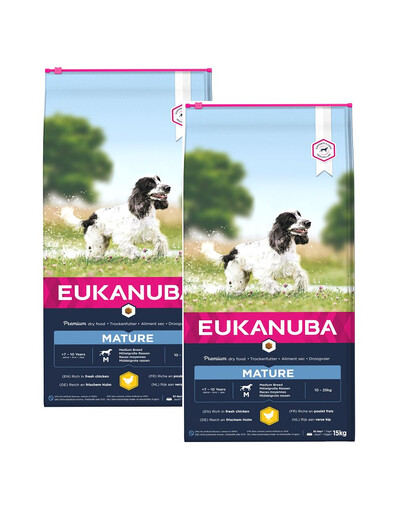 EUKANUBA Thriving Mature Medium Breed 2 x 15kg kuracie granule