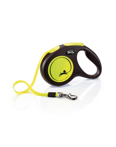 FLEXI Vodítko NEW NEON M 5m pásik