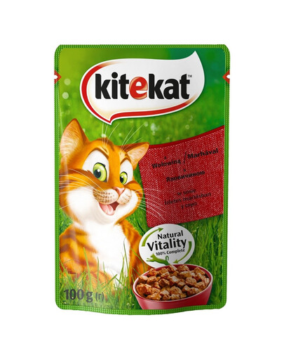 KITEKAT Hovädzie v omáčke 100 g x 24 ks.