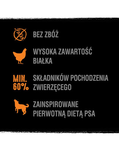 CRAVE Bezzrnné granule s morčacím mäsom a kuracím mäsom pre psov 3 x 2,8 kg