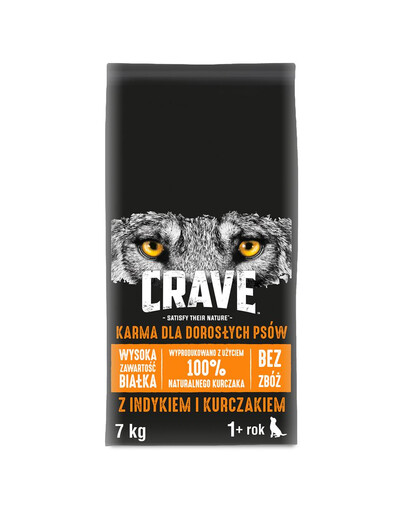 CRAVE bezzrnné granule s morčacím mäsom a kuracím mäsom 7 kg