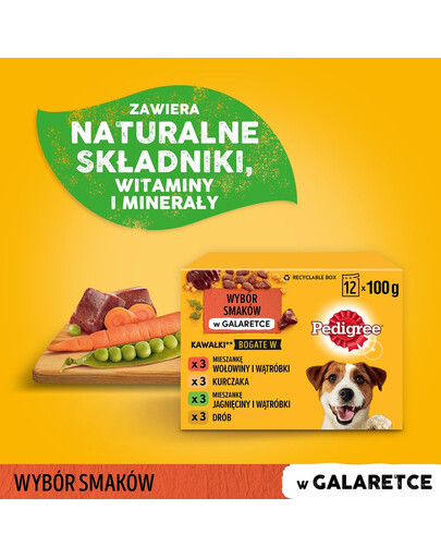 PEDIGREE Adult Jahňacie mäso 48x100g