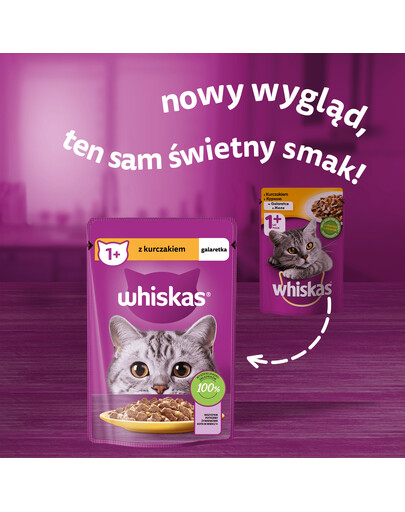 WHISKAS Adult Kuracie v želé 28x85g