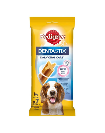 Pedigree Dentastix pre psy stredných plemien (10-25 kg) - maškrta pre psy stredných plemien 7 ks