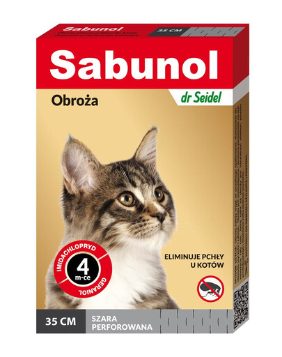 DR SEIDEL Sabunol Obojok proti blchám pre psov 35 cm šedý