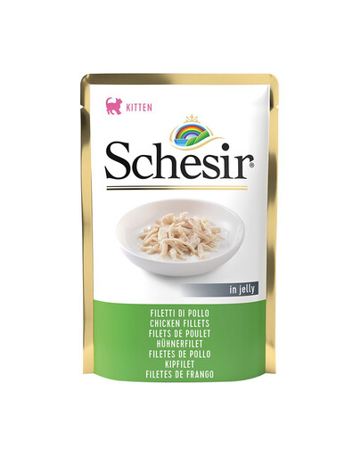 SCHESIR Kapsička Kuracie filety, krmivo pre mačiatka 85 g