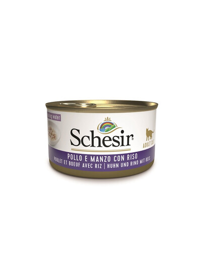 SCHESIR Kuracie filé s hovädzím filé s vlastnou omáčkou a ryžou 85G