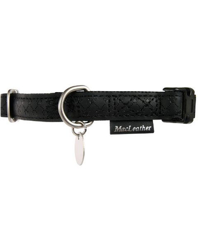 ZOLUX Obojok regulovateľný mac leather 15 mm čierny