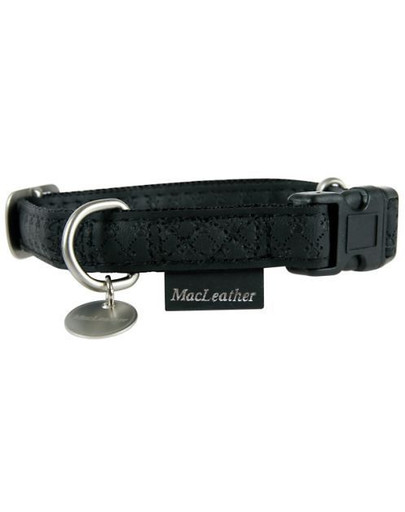 ZOLUX Obojok regulovateľný mac leather 25 mm čierny