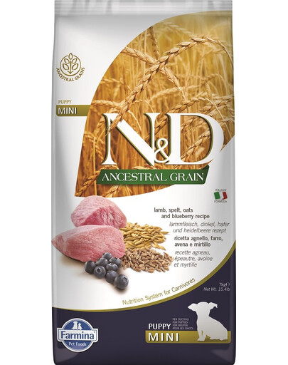 N & D Low Grain adult MINI lamb and blueberry 7 kg